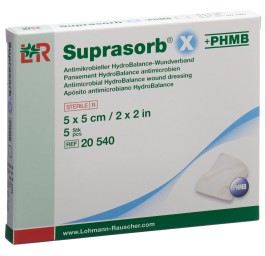 SUPRASORB X+PHMB pansement HydroBal 5x5cm 5 pce