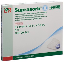 SUPRASORB X+PHMB pansement HydroBal 9x9cm 5 pce