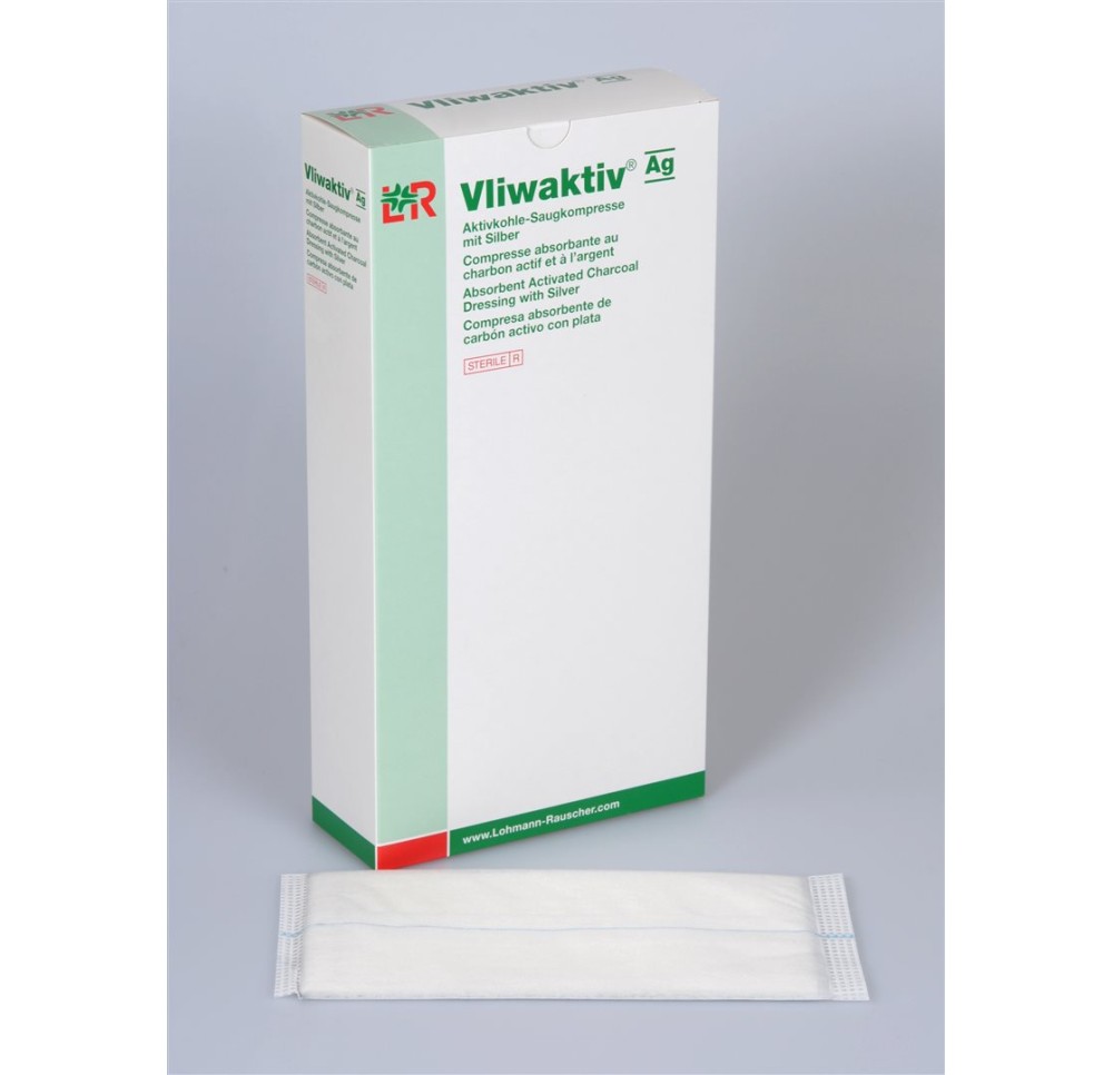 VLIWAKTIV Ag pans charbon actif 10x10cm sté 10 pce