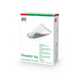 VLIWAKTIV Ag mèche charb actif arg 10x10cm 10 pce
