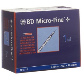 BD MICRO-FINE+ U100 ser ins 12.7x0.33 100 x 1 ml
