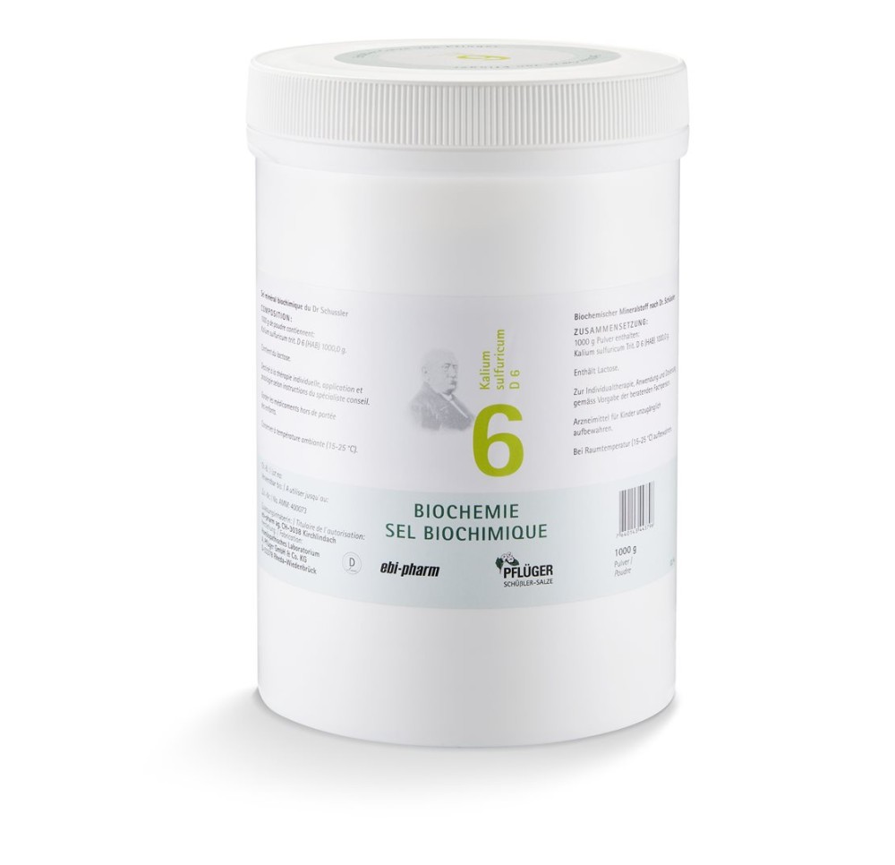 PFLÜGER SCHÜSSLER no6 kal sulf pdr 6 D 1 kg PFLÜGER SCHÜSSLER no6 kal sulf pdr 6 D 1 kg