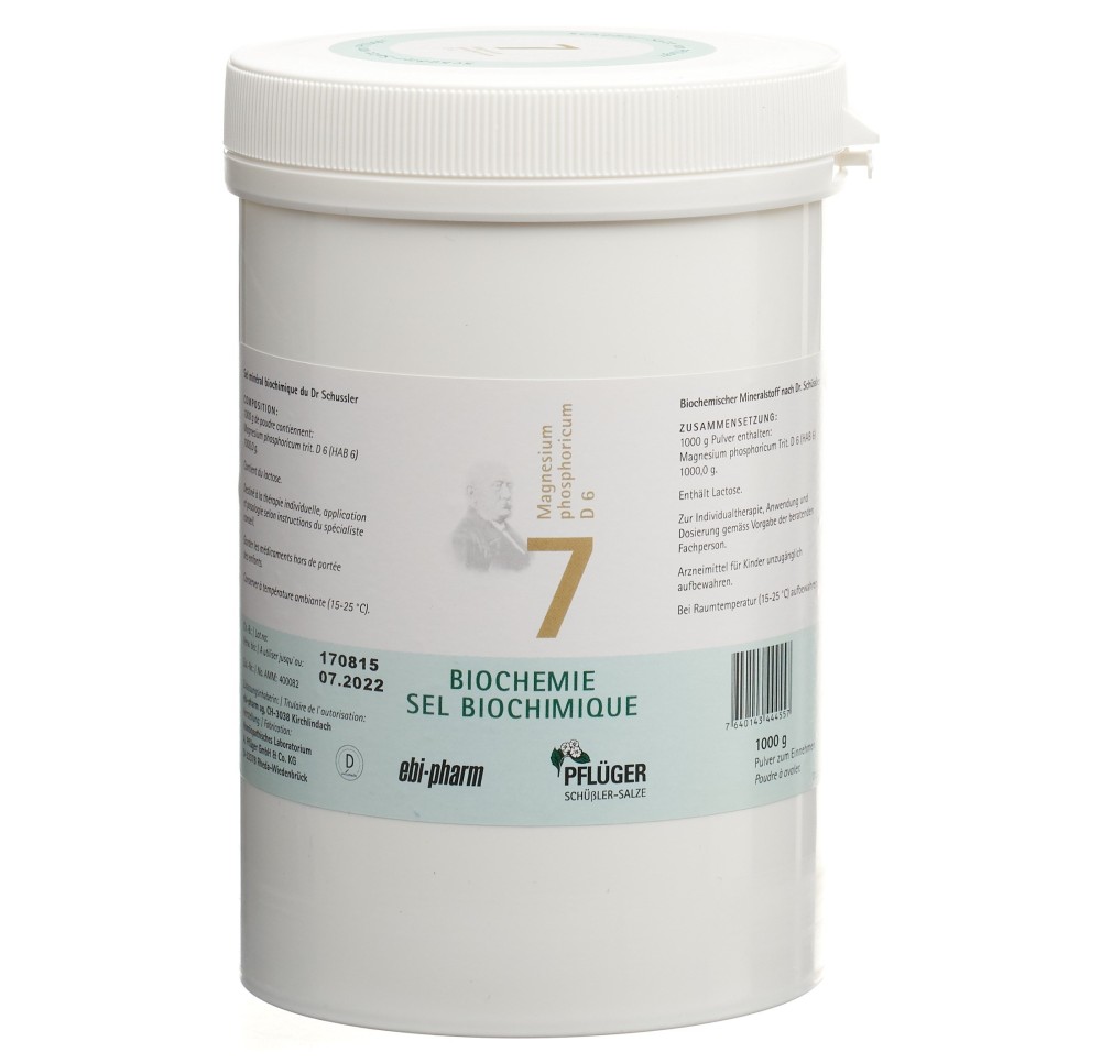PFLÜGER SCHÜSSLER no7 magn phos pdr 6 D 1 kg PFLÜGER SCHÜSSLER no7 magn phos pdr 6 D 1 kg
