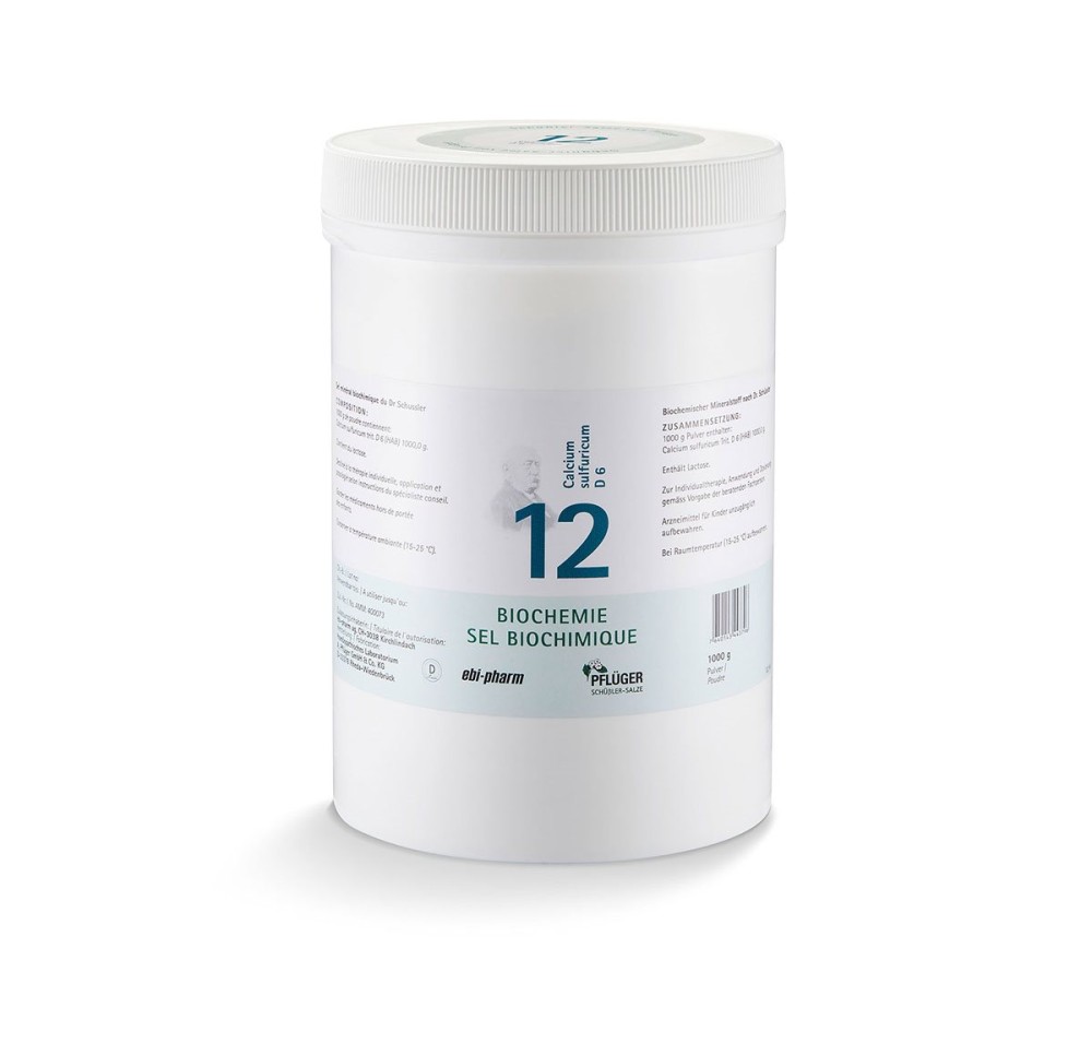 PFLÜGER SCHÜSSLER no12 calc sulf pdr 6 D 1 kg