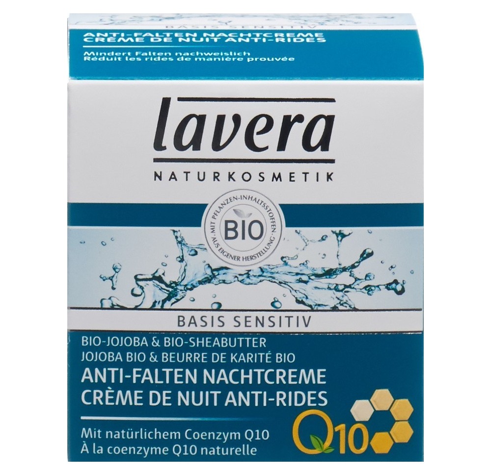 Lavera crème nuit anti-rides Q10 basis sensitiv 50 ml