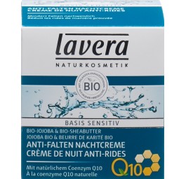 Lavera crème nuit anti-rides Q10 basis sensitiv 50 ml